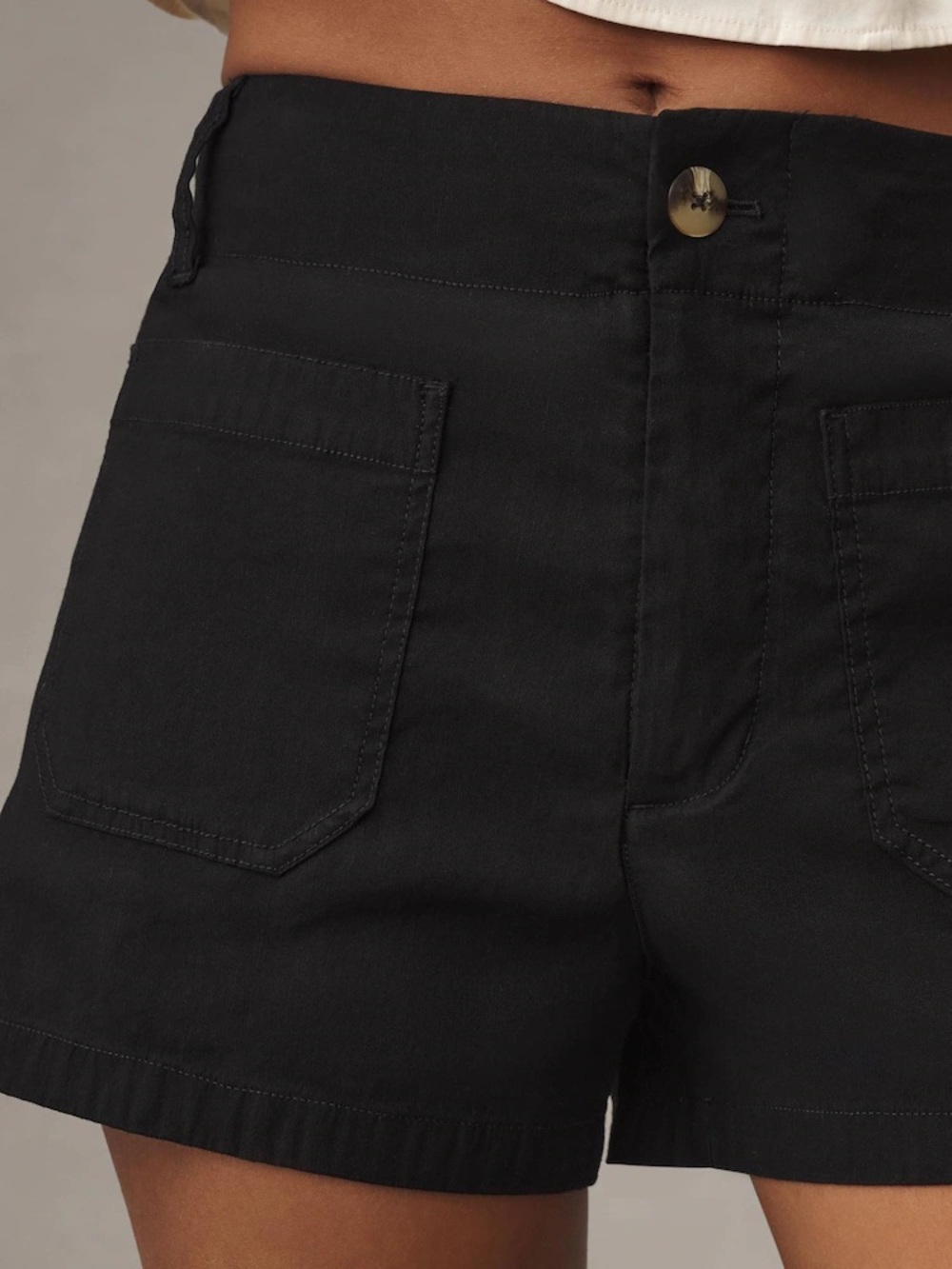 Anthropologie Black Cargo Pocket High-Rise Shorts